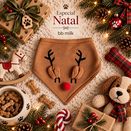 Bandana de Natal para Cachorro em Tricô – Rena