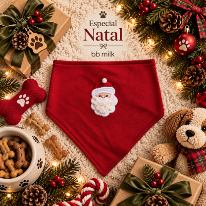 Bandana de Natal para Cachorro em Tricô – Bandana Noel