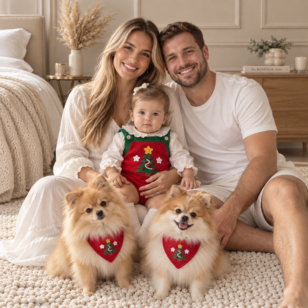Bandana de Natal para Cachorro em Tricô – Árvore de Natal