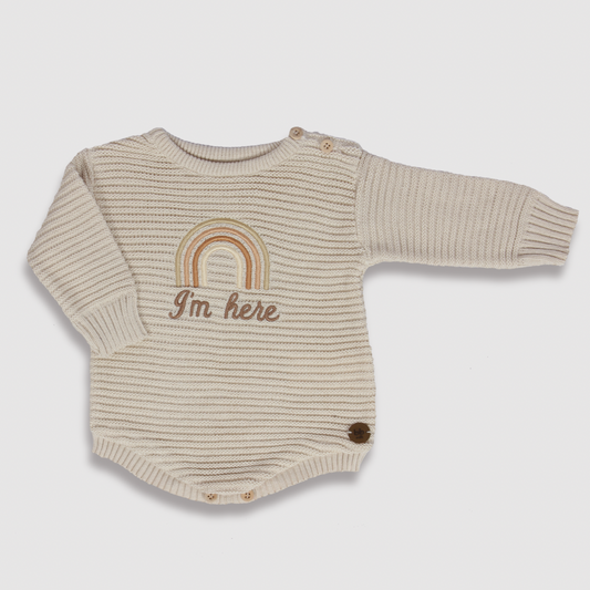 Body Tricot Bebê Areia - I’m Here