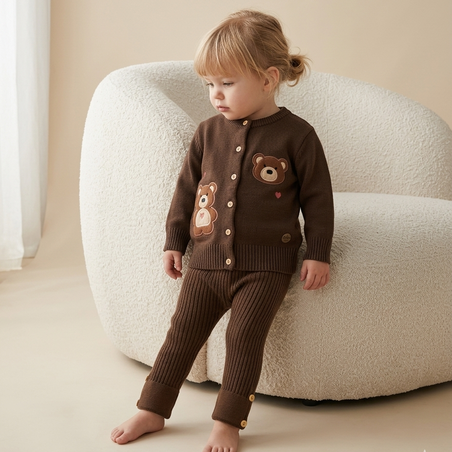 Casaco Teddy Corações - Bebê e Infantil