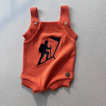 Romper Tricot Bordado Montanha LGND - Laranja