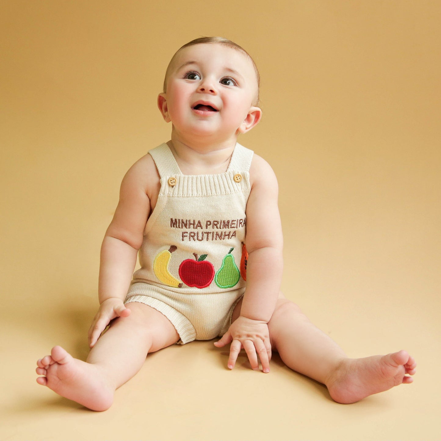 Romper Tricot Minha Primeira Frutinha