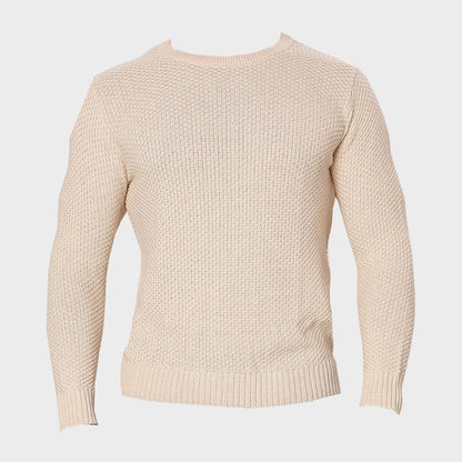 Suéter Tricot Adulto Areia - Especial Dia dos Pais