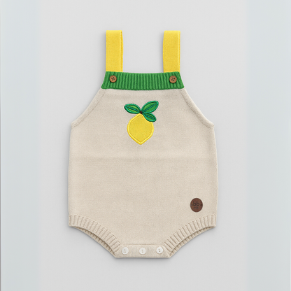 Romper Tricot Bordado Limão Siciliano - Unissex