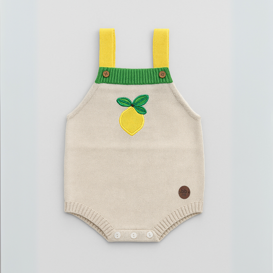 Romper Tricot Bordado Limão Siciliano - Unissex