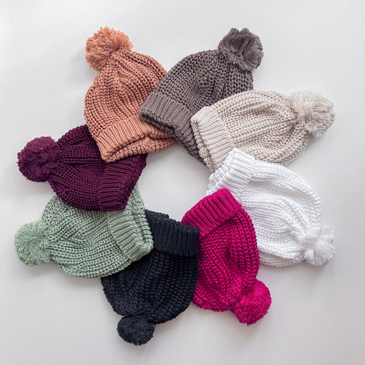 Touca Pompom - Tricot