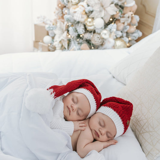 Touca Tricot Noel Natal  - Unissex, Bebê e Infantil