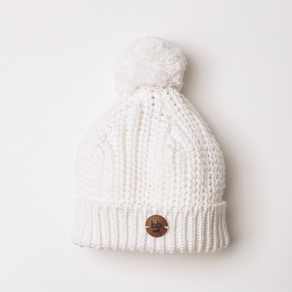 Touca Tricot Pompom MILK
