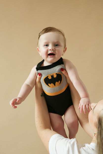 Romper Tricot Inspirado no Batman