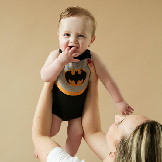 Romper Tricot Inspirado no Batman