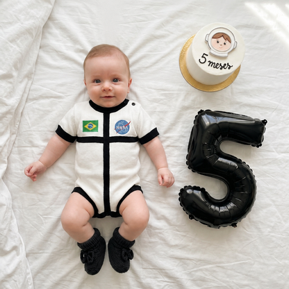 Macacão Bebê Tricô Astronauta NASA
