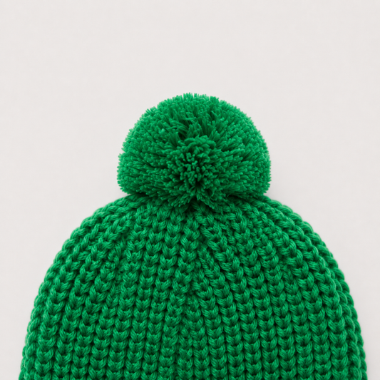 Touca Infantil em Tricot Premium - Verde Brasil