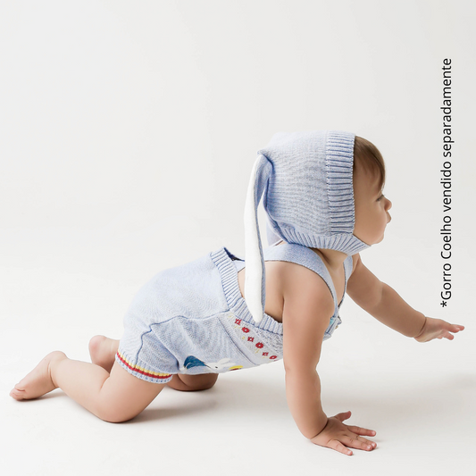 Romper Tricot Páscoa Azul  - Unissex