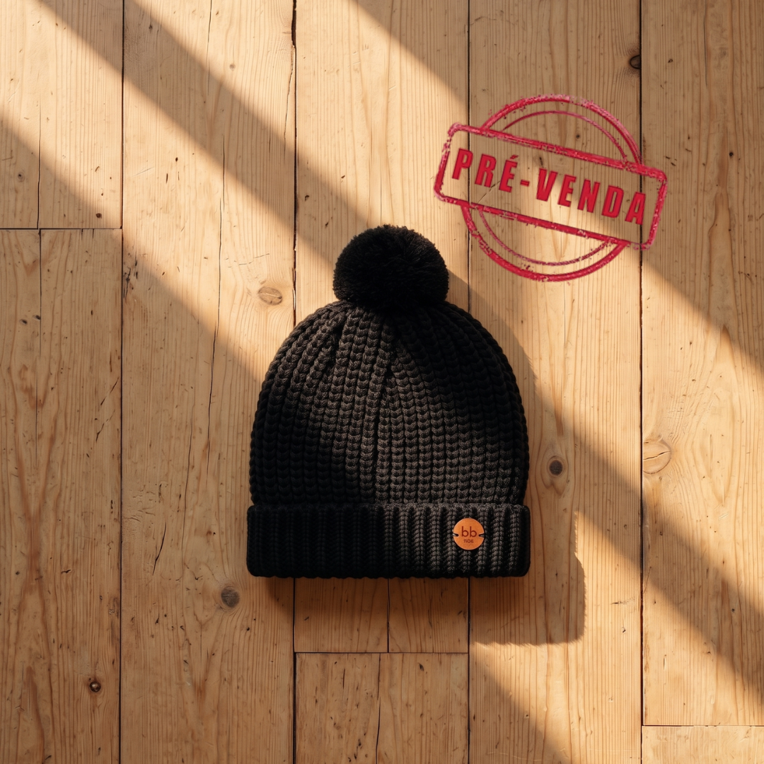 Touca Infantil em Tricot Premium - Preto