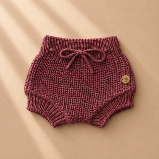 Bloomer em Tricot Grosso – Vinho