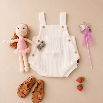 Romper em Tricot Canelado Milk -  Bebê e Infantil
