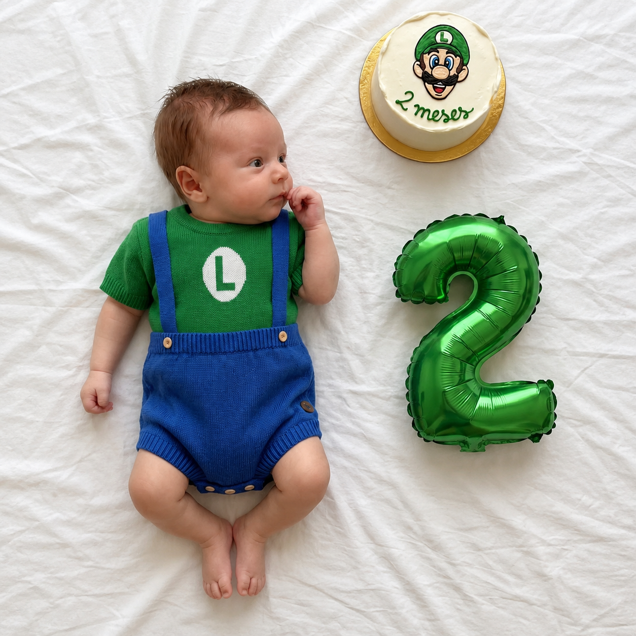 Romper Tricot Inspirado no Luigi