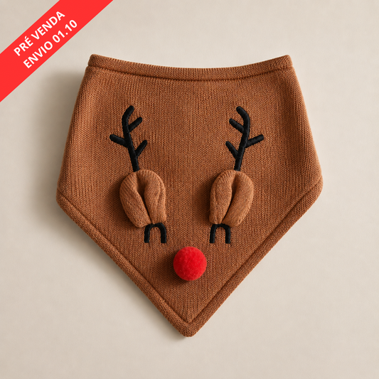 Bandana de Natal para Cachorro em Tricô – Rena