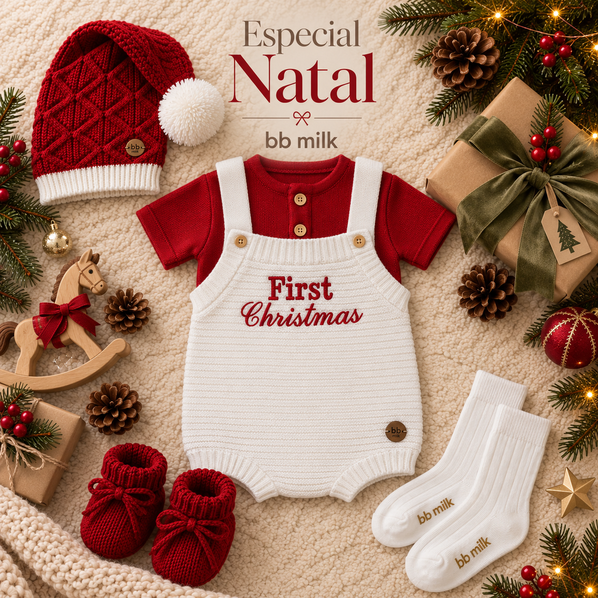 Romper First Christmas - Bebê e Infantil