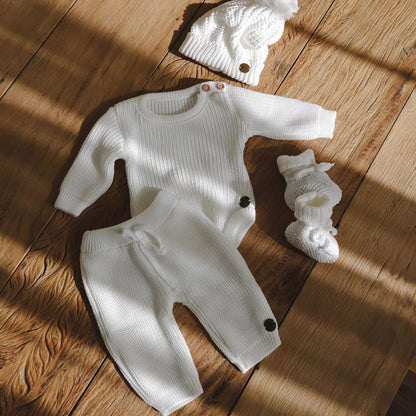 Calça Tricot Classic Bebê Milk