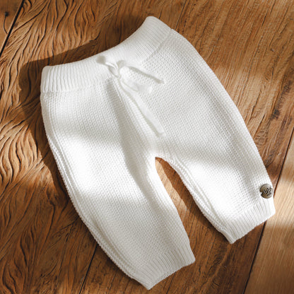 Calça Tricot Classic Bebê Milk