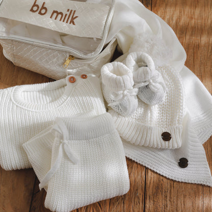 Manta Tricot Classic Bebê Milk