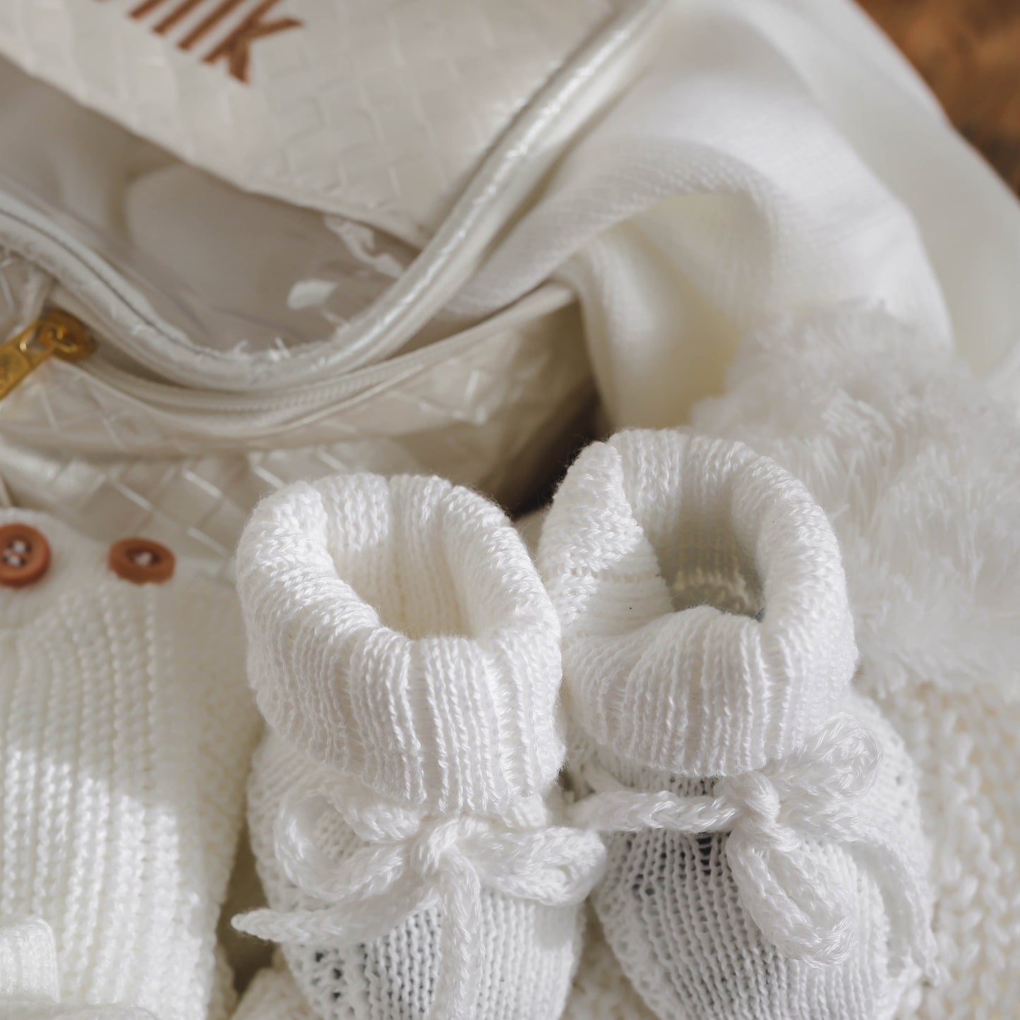 Kit Maternidade Tricot Classic Bebê MILK – 6 Peças
