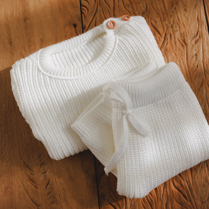 Calça Tricot Classic Bebê Milk