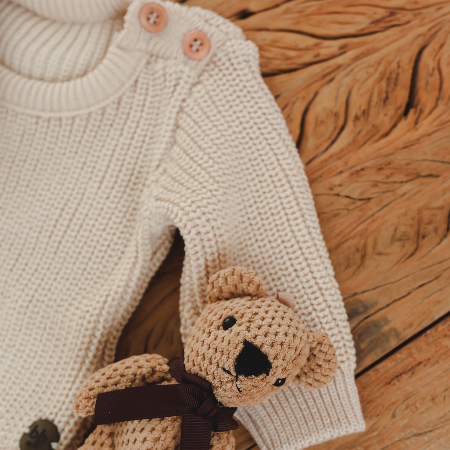 Body Tricot Classic Bebê - Bege