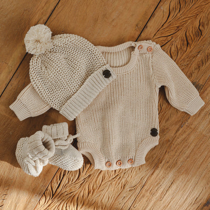 Body Tricot Classic Bebê - Bege