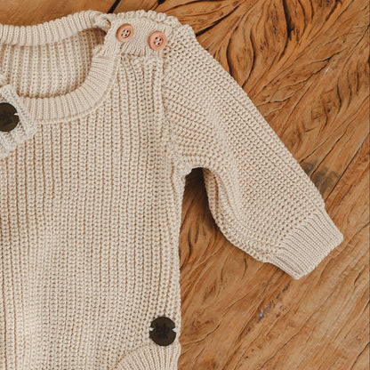 Body Tricot Classic Bebê - Bege