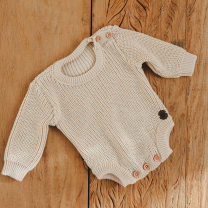 Body Tricot Classic Bebê - Bege