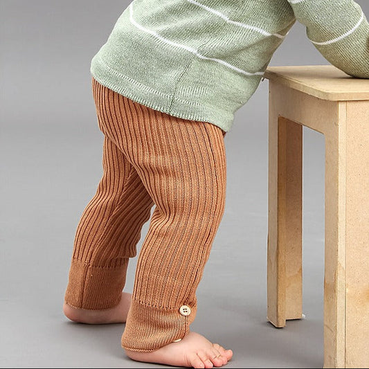 Calça Canelada Tricot - Doce de Leite