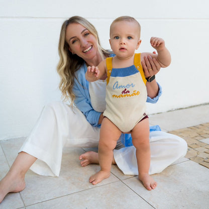 Romper Retrô - Amor da Mamãe ❤️ - Unissex