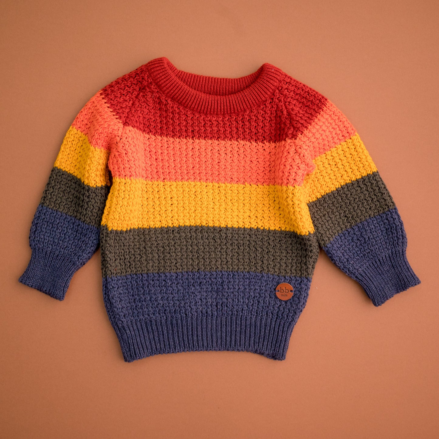 Suéter Infantil em Tricot Colorido – Rainbow Blocks