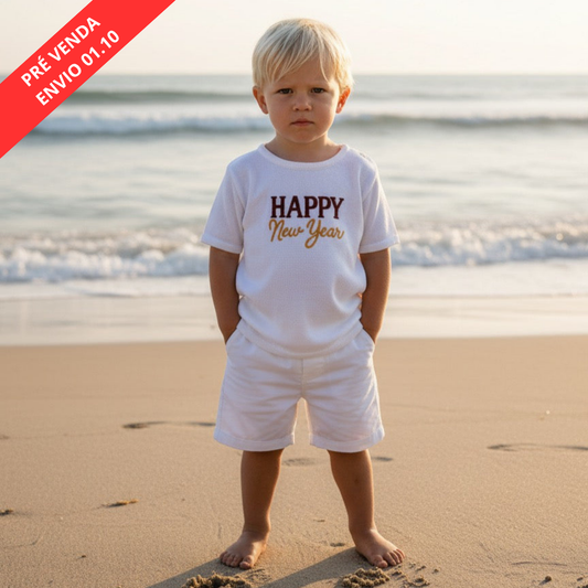 Camiseta Fio Ano Novo - Unissex, Bebê e Infantil