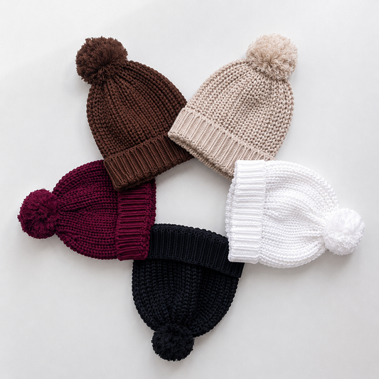 Touca Pompom - Tricot