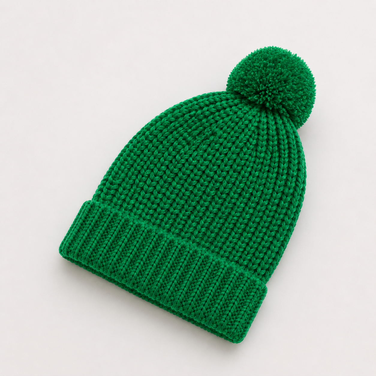Touca Infantil em Tricot Premium - Verde Brasil