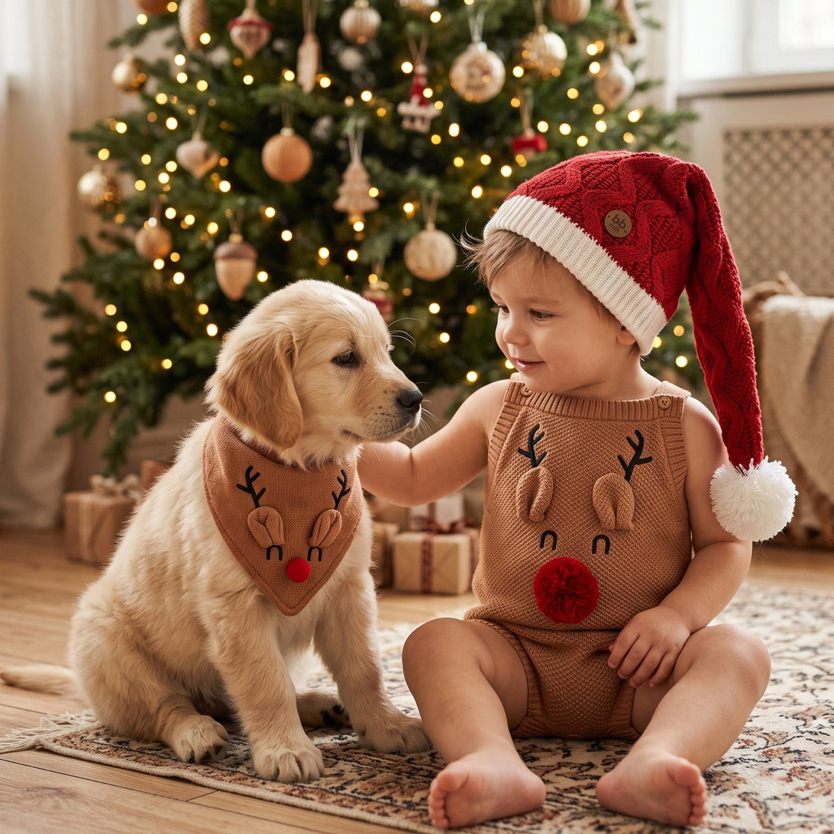 Bandana de Natal para Cachorro em Tricô – Rena
