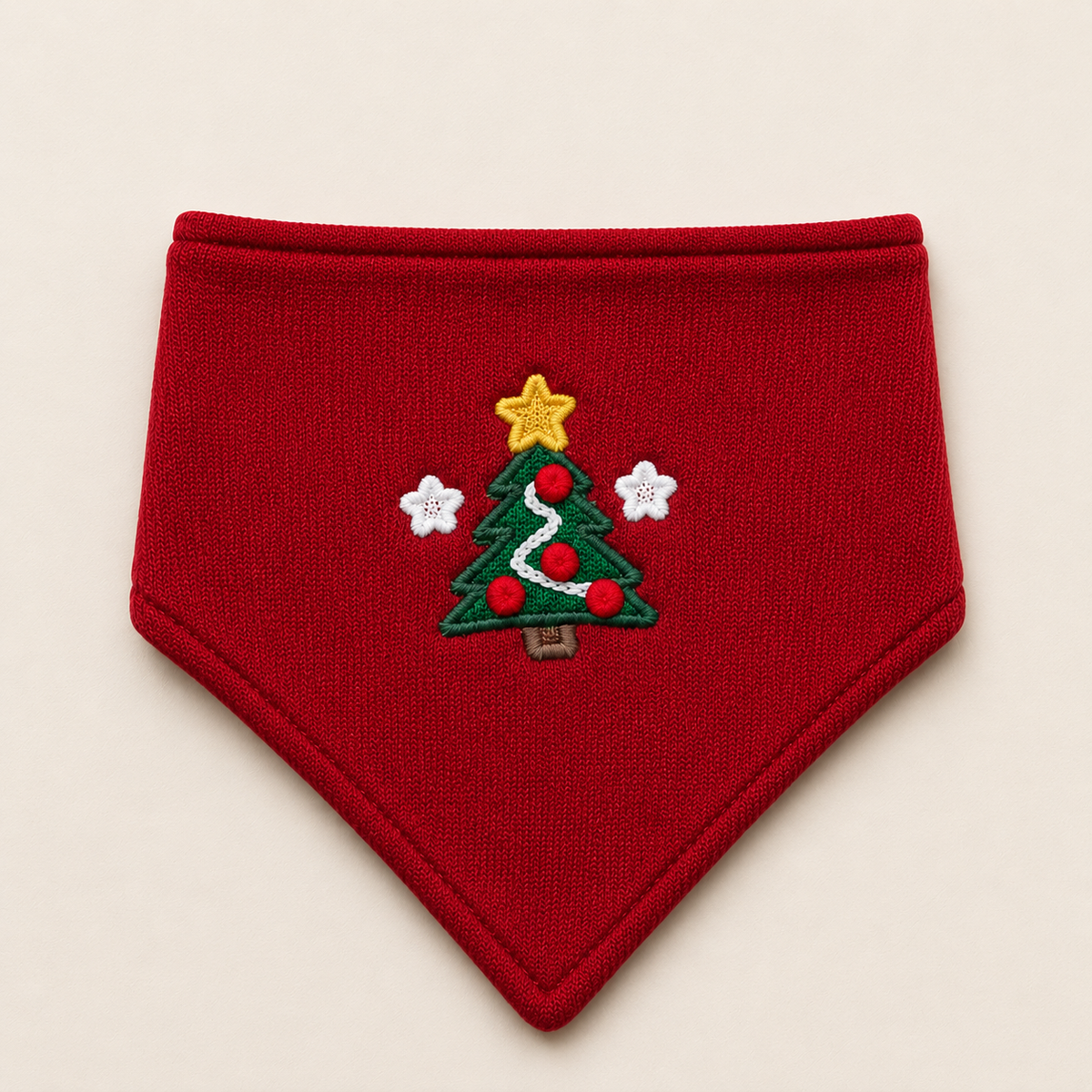 Bandana de Natal para Cachorro em Tricô – Árvore de Natal