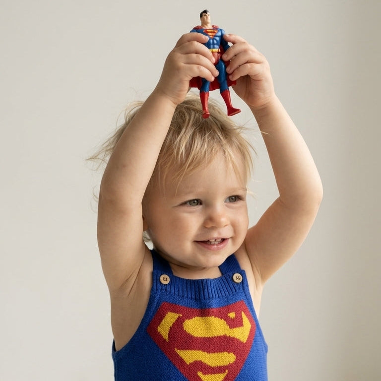 Romper Tricot Inspirado no Superman - Heróis