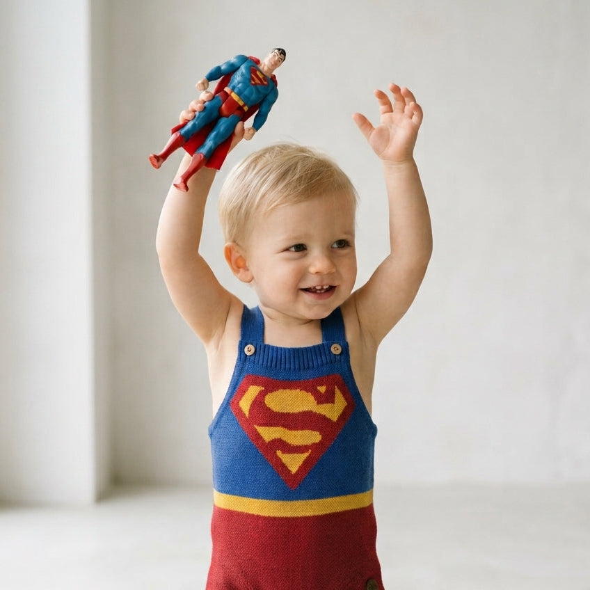 Romper Tricot Inspirado no Superman - Heróis