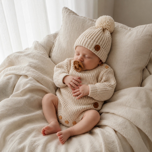 Body Tricot Classic Bebê - Bege