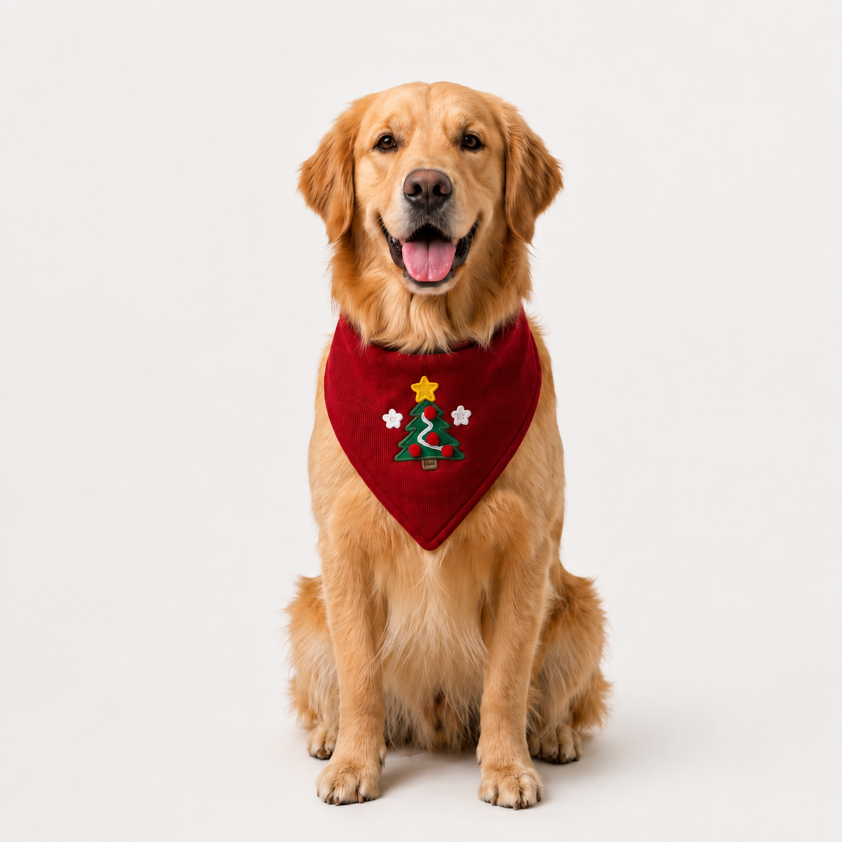 Bandana de Natal para Cachorro em Tricô – Árvore de Natal