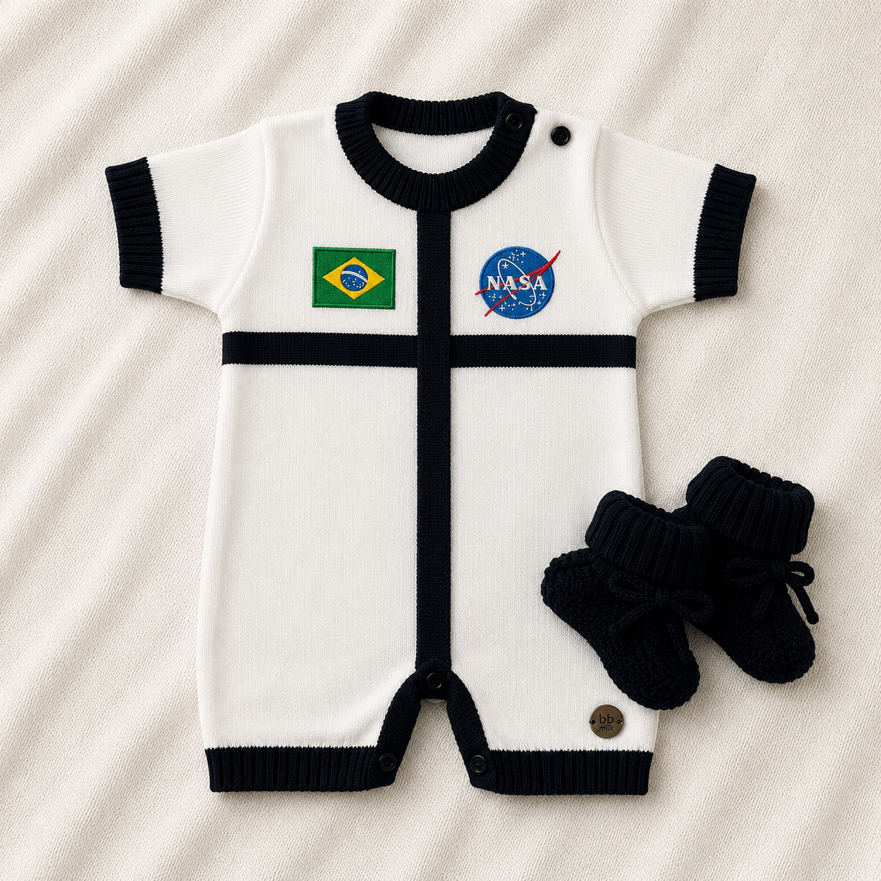Macacão Bebê Tricô Astronauta NASA