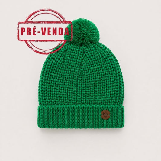 Touca Infantil em Tricot Premium - Verde Brasil