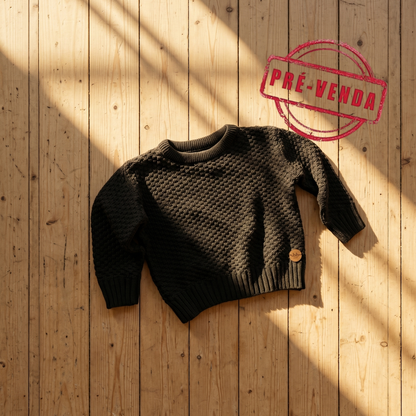 Suéter Tricot Preto Unissex l Especial Dia dos Pais