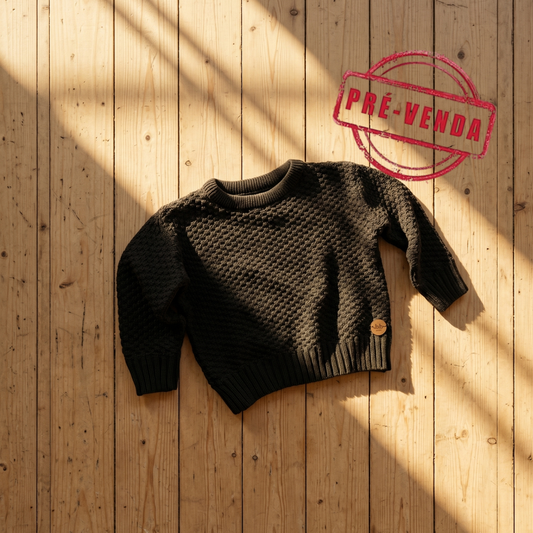 Suéter Tricot Preto Unissex l Especial Dia dos Pais