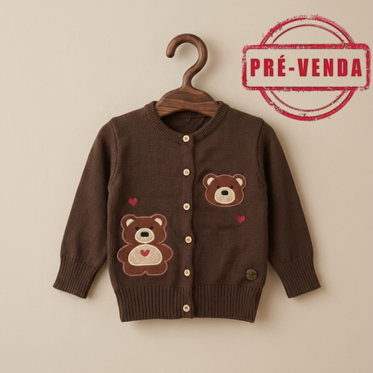 Casaco Teddy Corações - Bebê e Infantil